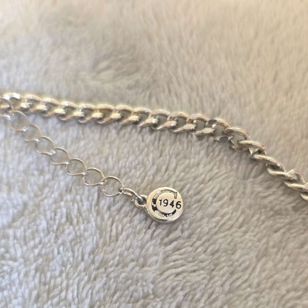 #210 Modern Silver and Black Tone Statement Necklace #210 - Picture 5 of 6